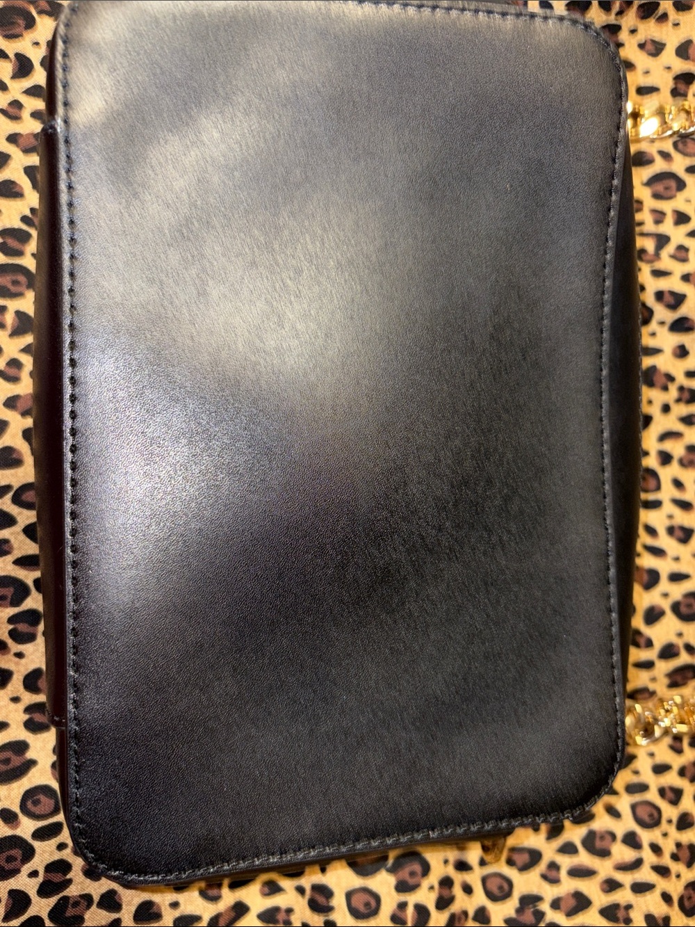 Michael Kors Black Leather 'LOVE' Studded Crossbody Bag with Gold Accents - Picture 5 of 13